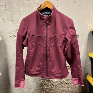 Arc'teryx Women's Bumbleberry Pink Full Zip Softshell Jacket Winter Large L Hike